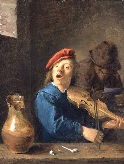 De Vioolspeler door David Teniers the Younger