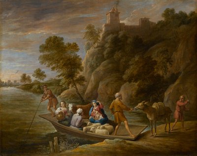 De vlucht naar Egypte, circa 1660s door David Teniers the Younger