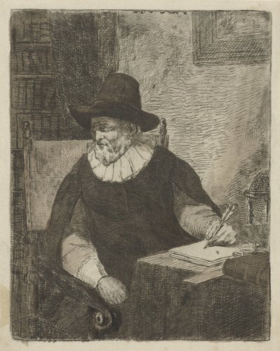Man in een studeerkamer door David van der Kellen