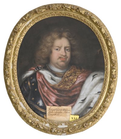 Portret van Johan George III (1647-1691), keurvorst van Saksen door David von Krafft