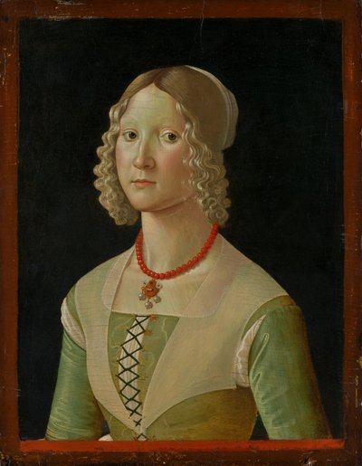 Selvaggia Sassetti geboren 1470, ca. 1487-88 door Davide Ghirlandaio