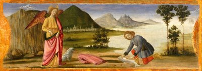 Tobias en de engel door Davide Ghirlandaio