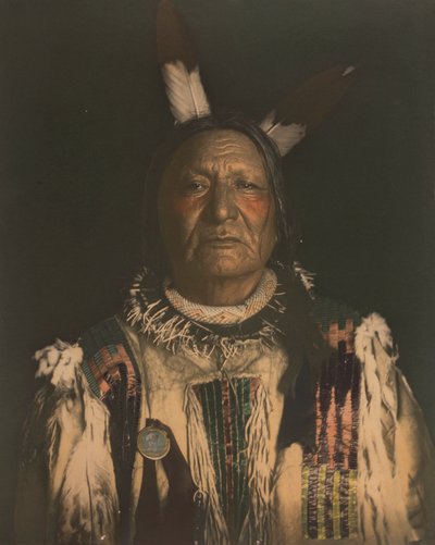 Niet bang voor de Pawnee--Yanktonai Sioux Chief door De Lancey Gill