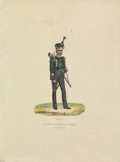 Jager in grote tenue, 1820-1825 door De la Cour
