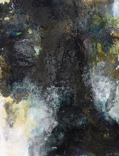 Donkergouden patina, abstract door Deb Chaney