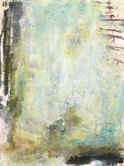Etherisch groen abstract door Deb Chaney