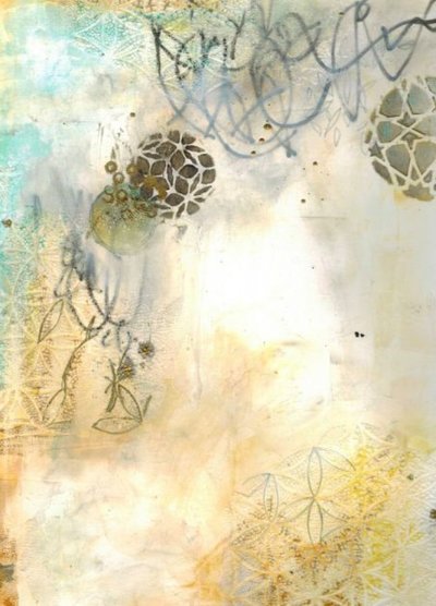 Organische abstracte lagen door Deb Chaney