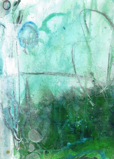 Rustgevende abstracte waterlandschappen door Deb Chaney