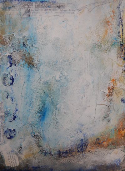 Blauwe tinten met textuur door Deb Chaney