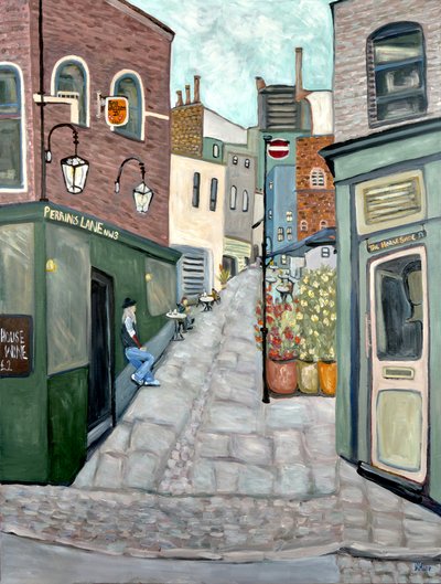Haunted Pub Hampstead, 2018 (acryl op doek) door Deborah Eve Alastra