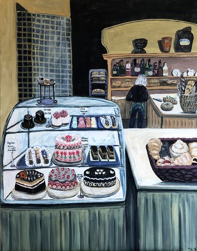 Patisserie, 2018 (acryl op doek) door Deborah Eve Alastra