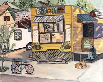 Portlandia, 2018 (acryl op doek) door Deborah Eve Alastra