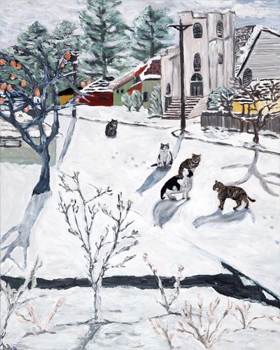 Winter, 2018 (acryl op doek) door Deborah Eve Alastra