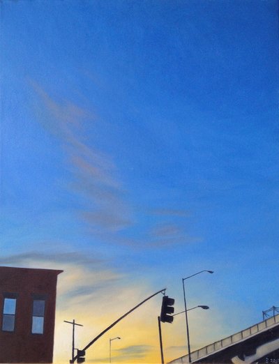 Brooklyn Schemering bij de BQE, 2012 door Deborah Stevenson