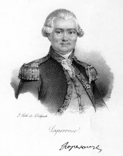 Graaf de La Perouse, 18e-eeuwse Franse navigator, astronoom en ontdekkingsreiziger, ca. 1830 door Delpech