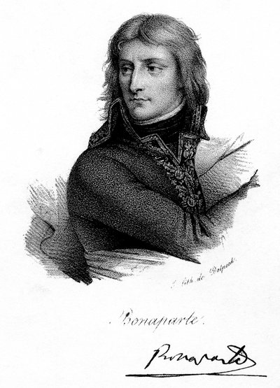 Napoleon Bonaparte als jonge man, ca. 1790s, ca. 1830 door Delpech