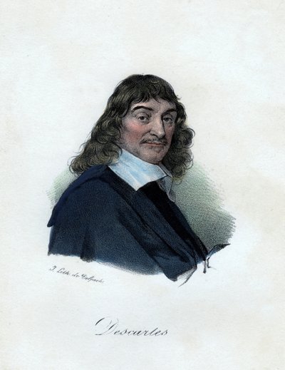 Rene Descartes, Franse filosoof, wiskundige en wetenschapper, 19e eeuw door Delpech