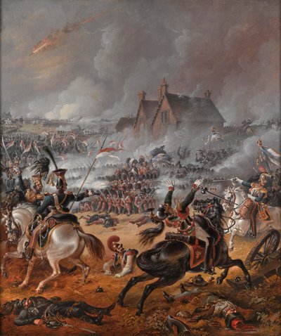 De Slag bij Waterloo door Denis (follower of) Dighton