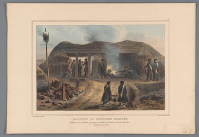 Afschieten van een mortier, 1832 door Denis Auguste Marie Raffet