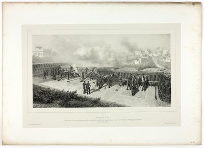 Batterij nr.10, uit Souvenirs d’Italie: Expeditie naar Rome door Denis Auguste Marie Raffet