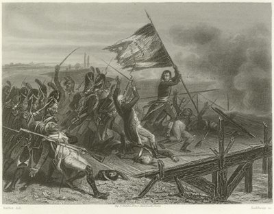 Slag bij de brug van Arcole door Denis Auguste Marie Raffet