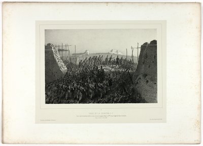 Verovering van de Courtine 6-7, uit Souvenirs d’Italie: Expeditie van Rome door Denis Auguste Marie Raffet