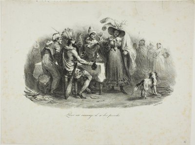 Hij gedraagt zich als een wilde door Denis Auguste Marie Raffet