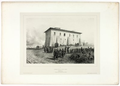 Huis met zes groene luiken, uit Souvenirs d’Italie: Expeditie naar Rome door Denis Auguste Marie Raffet