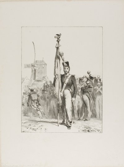 Lichte infanterie, Standaarddrager door Denis Auguste Marie Raffet