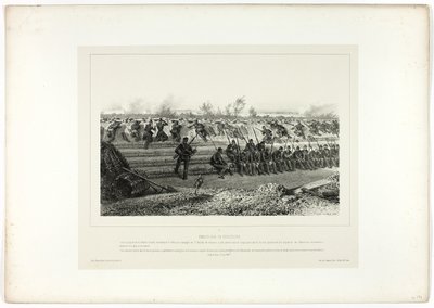 Lichte infanterie hinderlaag, uit Souvenirs d’Italie: Expeditie naar Rome door Denis Auguste Marie Raffet