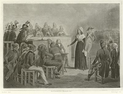 Marie Antoinette bij het Revolutionaire Tribunaal door Denis Auguste Marie Raffet