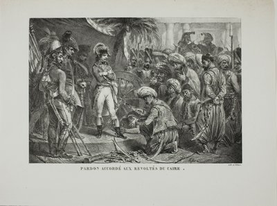 Vergiffenis verleend aan de rebellen in Caïro door Denis Auguste Marie Raffet