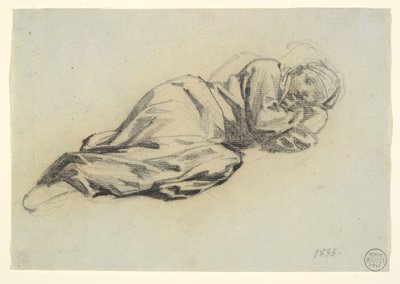 Liggend figuur door Denis Auguste Marie Raffet