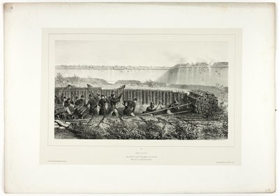 Sappen in volle gang, uit Souvenirs d’Italie: Expédition de Rome door Denis Auguste Marie Raffet