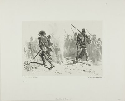 Schetsblad door Denis Auguste Marie Raffet
