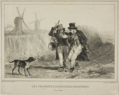 De huiselijke zorgen zijn mijn kwelling! door Denis Auguste Marie Raffet