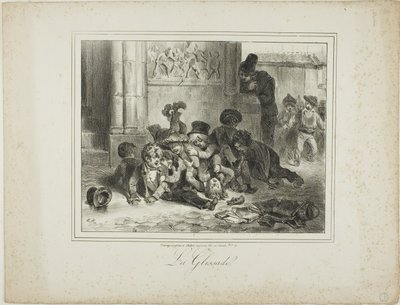 De glijbaan door Denis Auguste Marie Raffet