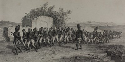 Turkse Rekruten Bij Smyrna, 10 November 1837 door Denis Auguste Marie Raffet