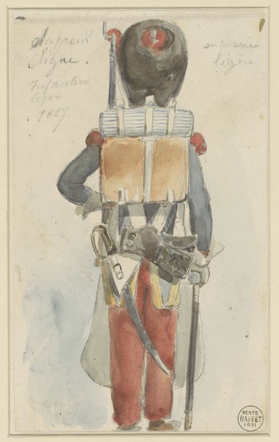 Uniformstudie door Denis Auguste Marie Raffet
