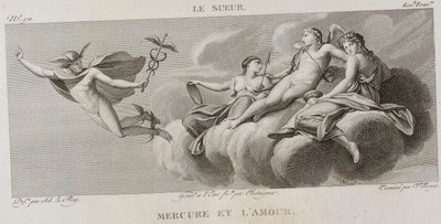 Denis-Sébastien Leroy, Antoine-Claude-François Villerey en Chataigner - Mercurius en de liefde, naar Eustache Le Sueur - 1802-1815 door Denis Sebastien Leroy