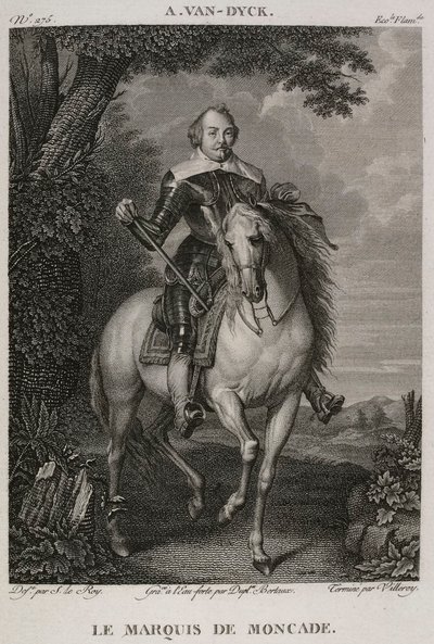 Denis-Sébastien Leroy, Antoine-Claude-François Villerey en Jean Duplessis-Bertaux - De markies van Moncade, naar Antoine van Dyck - 1802-1815 door Denis Sebastien Leroy
