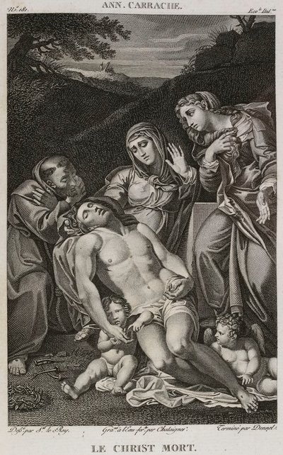 Denis-Sébastien Leroy, Chataigner en Dennel - De dode Christus, naar Annibale Carracci - 1802-1815 door Denis Sebastien Leroy
