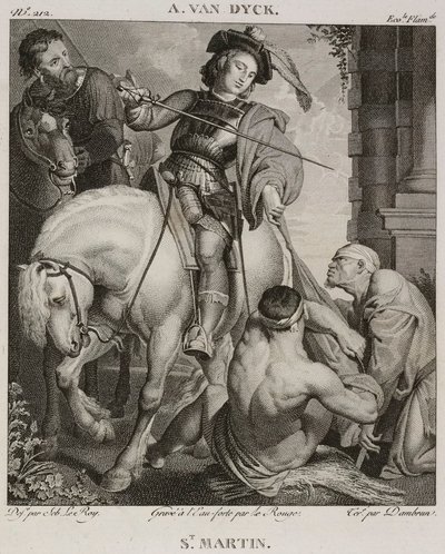 Denis-Sébastien Leroy, Le Rouge en Dambrun - Sint Maarten, naar Antoine van Dyck - 1802-1815 door Denis Sebastien Leroy