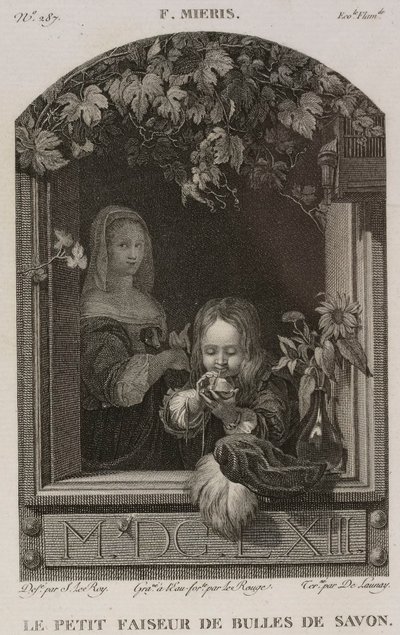 Denis-Sébastien Leroy, Lerouge en De Launay - De zeepbellenmaker, naar Frans van Mieris de Oude - 1802-1815 door Denis Sebastien Leroy