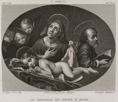 Denis-Sébastien Leroy, Lerouge et Langlois jeune - De slaap van de kleine Johannes, naar Carlo Dolci - 1802-1815 door Denis Sebastien Leroy