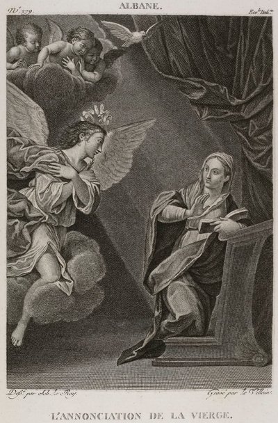 Denis-Sébastien Leroy et Le Villain - De Annunciatie van de Maagd, naar Francesco Albani - 1802-1815 door Denis Sebastien Leroy