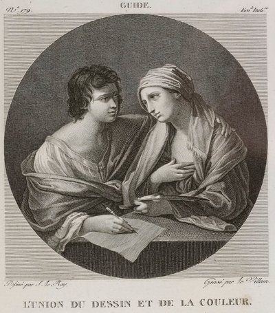 Denis-Sébastien Leroy en Le Villain - De vereniging van tekening en kleur, naar Guido Reni - 1802-1815 door Denis Sebastien Leroy
