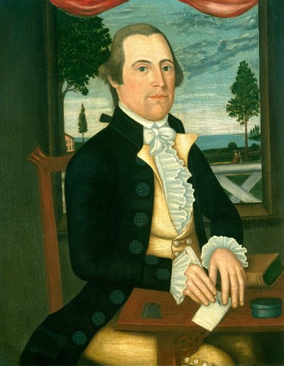 Kapitein Elisha Denison door Denison Limner