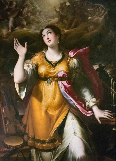 St. Cecilia, c.1580 door Denys Calvaert or Calvart