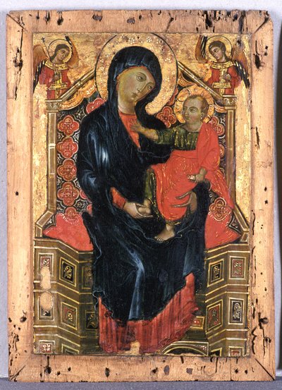 Madonna met Kind en twee Engelen op de troon, c.1300 door Deodato Orlandi Deodato Orlandi